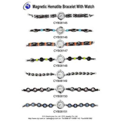 Magnetic bracelet with cat eye